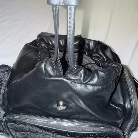 Steve Madden Black Embossed Backpack/Diaper Bag - Picture 9 of 13